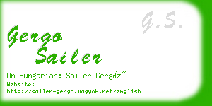 gergo sailer business card